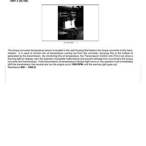 May include: Diagram of a torque converter temperature sensor, part of an electrical system. The image includes a close-up of the sensor and text describing its function, including monitoring oil temperature and preventing damage.