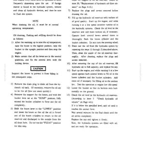 Pu&ograve; includere: Una pagina di documento tecnico numerata 4-18 contenente istruzioni per lo scarico, il lavaggio e il riempimento di un sistema idraulico. Il testo delinea tredici passaggi numerati, una nota sulla temperatura operativa e un riquadro di attenzione.