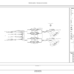 May include: A black and white technical diagram titled "Electrical systems - Harnesses and connectors." The diagram includes lines, symbols, and text boxes. A legend and a table of colour symbols are on the right. The document includes the text "55.2 (55.100) / 65."