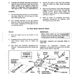 Puede incluir: Diagrama del sistema hidr&aacute;ulico para un Modelo 120 Crawler, con componentes etiquetados como el conjunto de la tapa de extremo hidr&aacute;ulico, el cuerpo, la bobina y varias v&aacute;lvulas. Tambi&eacute;n se incluyen instrucciones y especificaciones.