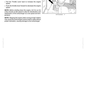 Pode incluir: P&aacute;gina de um manual de opera&ccedil;&atilde;o com o t&iacute;tulo "Acelerador manual do motor". A imagem mostra um diagrama da alavanca do acelerador e instru&ccedil;&otilde;es. O texto explica como controlar a velocidade do motor.