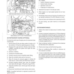 May include: Diagram of an air conditioning compressor with instructions for maintenance and refrigerant charging. Includes diagrams of the compressor and related components, along with troubleshooting steps and system maintenance guidelines.