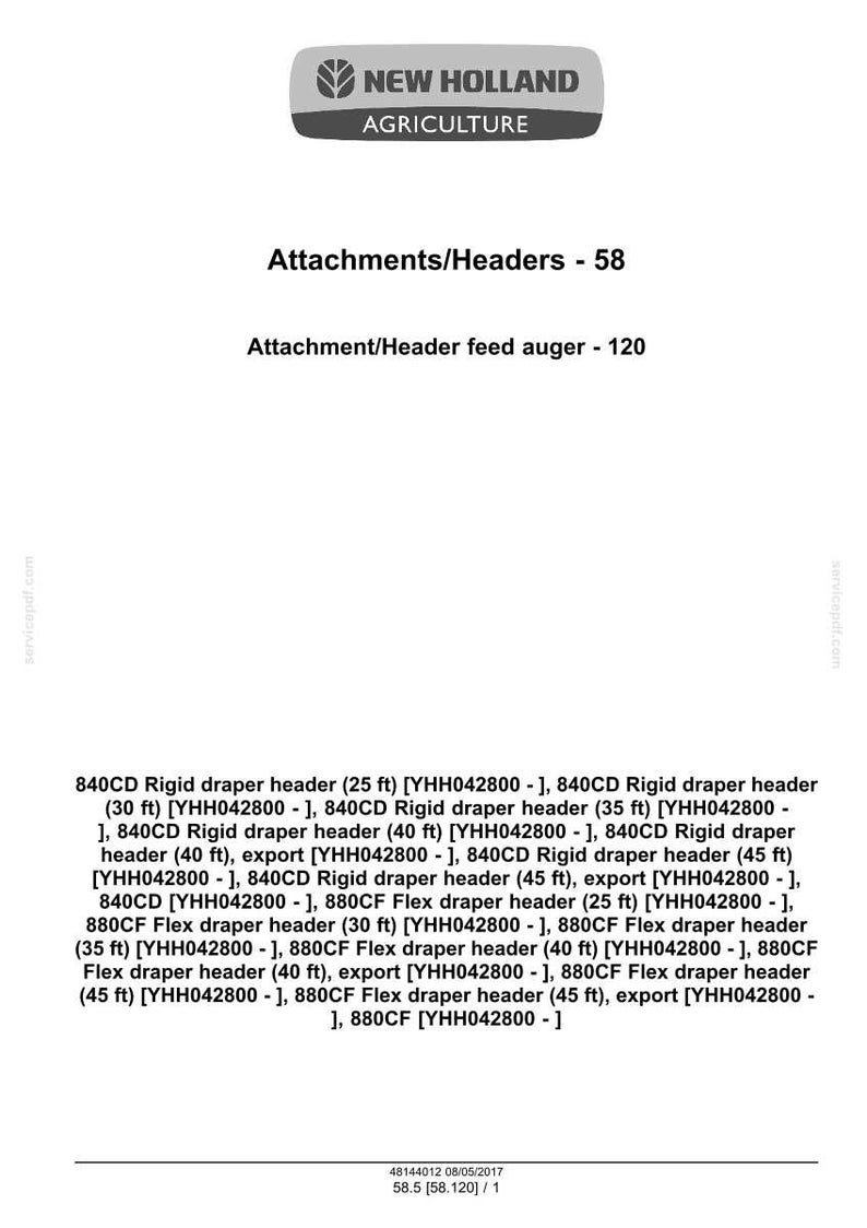 New Holland 840CD, 880CF Draper Header Service Repair Workshop Manual | Instant PDF Download image 9