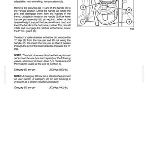 May include: A technical manual page titled SECTION 3 - FIELD OPERATIONS, featuring a black and white line drawing of a slider frame with non-swiveling tow pins. The diagram includes numbered labels 1 through 6 and text instructions for operation.