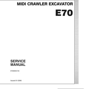New Holland E70 Midi Bandgrävmaskin Service och reparation Verkstadsmanual | Direkt PDF-nedladdning bild 3