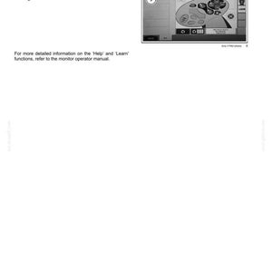 May include: A technical manual page titled 6 - WORKING OPERATIONS featuring a grayscale diagram of an MFH screen. The screen displays a control interface with numbered icons 8 and 9, alongside instructional text regarding tractor control assignments.