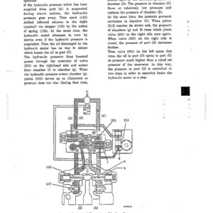 May include: A technical diagram labeled Fig. 10 Functional illustration of brake valve (when travel action has stopped) showing hydraulic components, valves 201, piston 213, and ports A, B, C, D, E, with descriptive text explaining the braking process.
