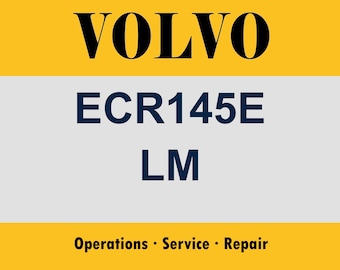 Volvo ECR145E LM Service Repair Manual Bundle | Excavator Operator Guide | Workshop Manual | pdf Download