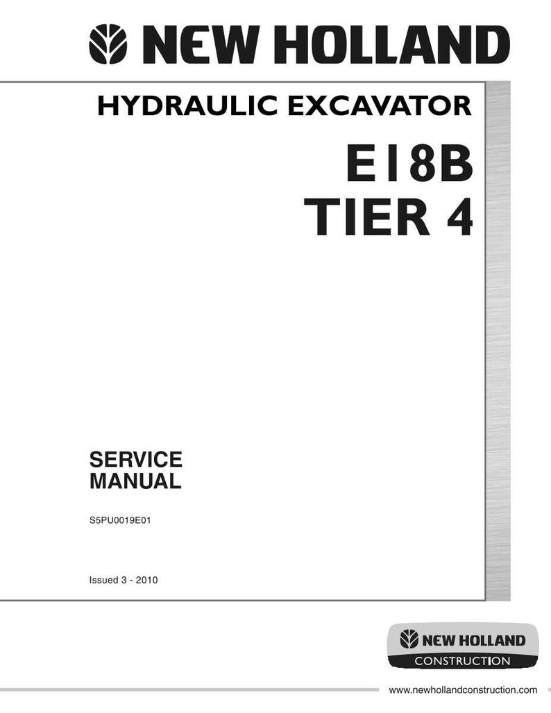 New Holland E18B Tier 4 Hydraulic Excavator Service Repair Workshop Manual | Instant PDF Download image 3