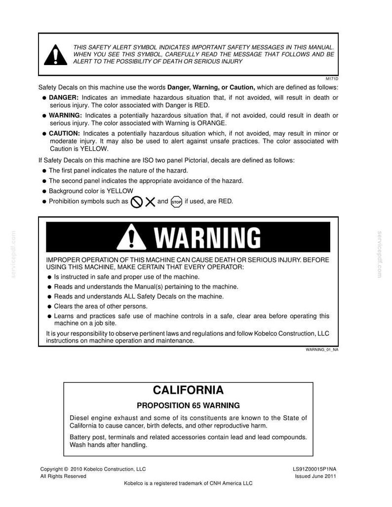Kobelco SK485LC-9 Tier 4 Hydraulic Excavator Operator Owners Operation Manual | Instant PDF Download image 2
