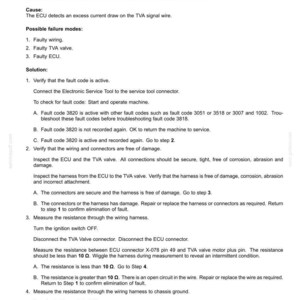May include: A document detailing fault codes for an H-bridge system, including over-temperature errors. The text provides troubleshooting steps, including checking wiring, connectors, and resistance measurements. The document is dated May 5, 2015.