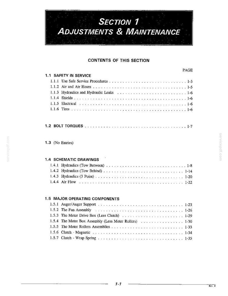 Flexi-Coil 20 Series Seed Cart Equipment Service Repair Workshop Manual | Instant PDF Download image 3