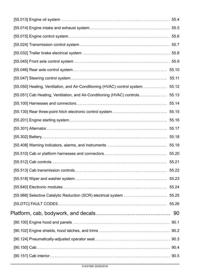 May include: A detailed technical document with a table of contents listing various vehicle systems, including engine, transmission, and electrical components. The document is printed on white paper with black text.