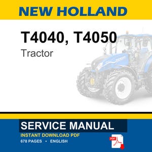 Manual de servicio y reparación para tractores New Holland T4040 y T4050 / Descarga instantánea en PDF imagen 1