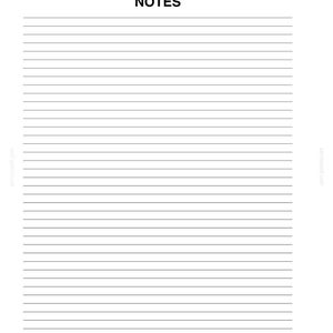 May include: A white page with horizontal lines for writing notes. The text "SECTION 12 - ALPHABETICAL INDEX" is at the top, with "NOTES" in bold below it. The page is from a larger document.