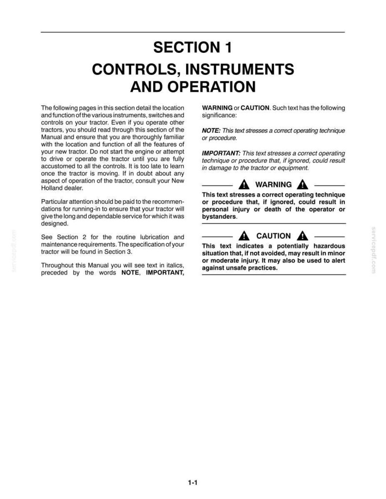 New Holland TB120 Mudder Tractor Operator Owners Operation Manual | Instant PDF Download image 4