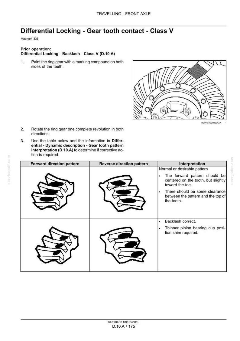 Case Magnum 225, 250, 280, 310, 335 Tractor Service Repair Workshop Manual | Instant PDF Download image 9
