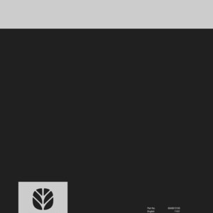 May include: A graphic with the New Holland Construction logo, a stylized leaf design within a square, on a black background. The text "NEW HOLLAND CONSTRUCTION" is below the logo. Additional text includes "Part No. 6045613100", "English", and "Printed in USA 11/01".