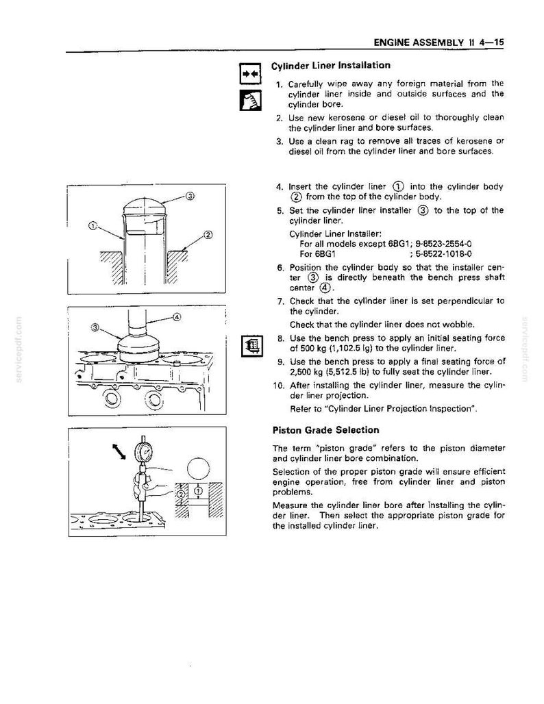 Isuzu 4bb1, 4bd1, 6bb1, 6bd1, 6bg1, 4bd1t, 6BD1T, 6BG1T Industrial Diesel Engine Service Repair Workshop Manual | Instant PDF Download image 6