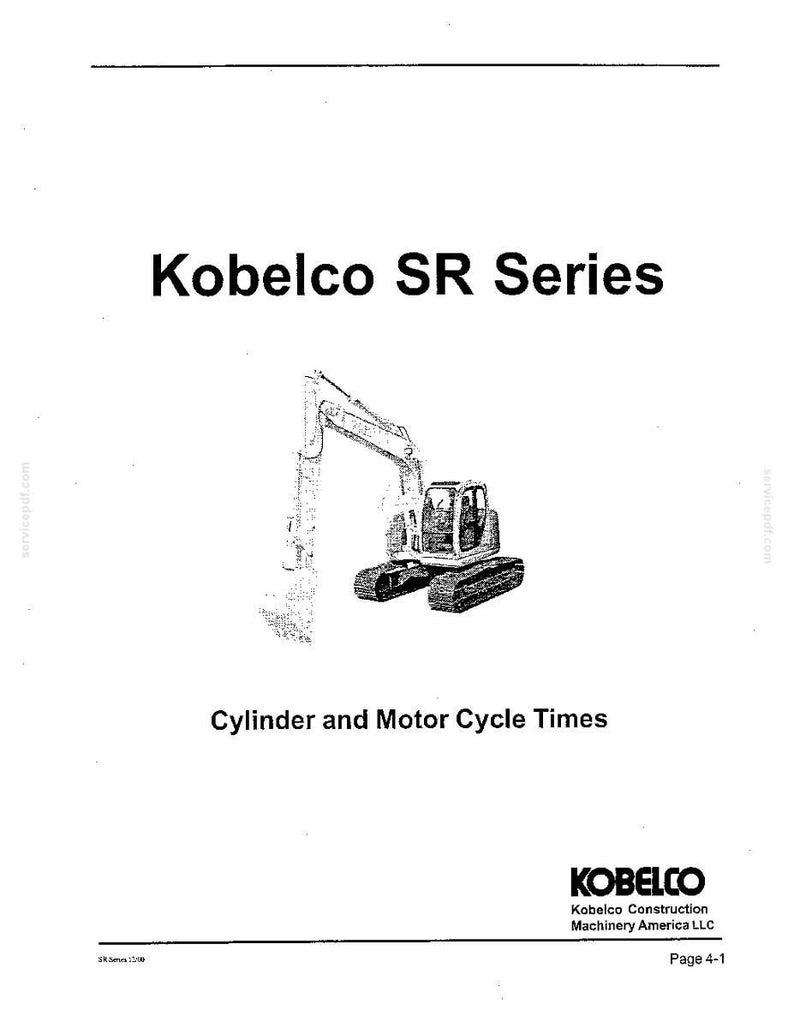 Kobelco Sr70, Sr115, Sr135, Sr200, SR235, SR Series Excavator Service Repair Workshop Manual | Instant PDF Download image 5