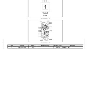 Puede incluir: Diagrama de un conector el&eacute;ctrico etiquetado CN.D30, con el texto "RELAY GLOW (Male)". Incluye un diagrama del conector con el n&uacute;mero 1 y el logotipo YAZAKI CN-A. Una tabla enumera informaci&oacute;n de pines, cables y color.