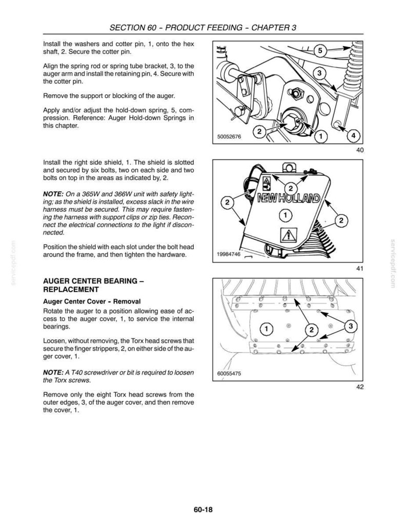 New Holland 346w, 356W, 366W Forage Pickup Head Service Repair Workshop Manual | Instant PDF Download image 9