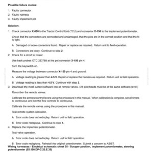 May include: A technical document detailing fault codes for an electrical system. The document includes troubleshooting steps, possible failure modes, and solutions for the '4355 - EHR FB 3 Shorted to high source' error. It also includes wiring diagrams.