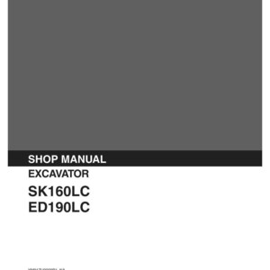 Kobelco SK160LC, ED190LC Excavator Service Repair Workshop Manual | Instant PDF Download image 2