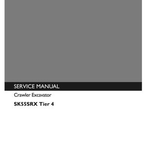 Kobelco SK55SRX Tier 4 Crawler Excavator Service Repair Workshop Manual | Instant PDF Download image 2