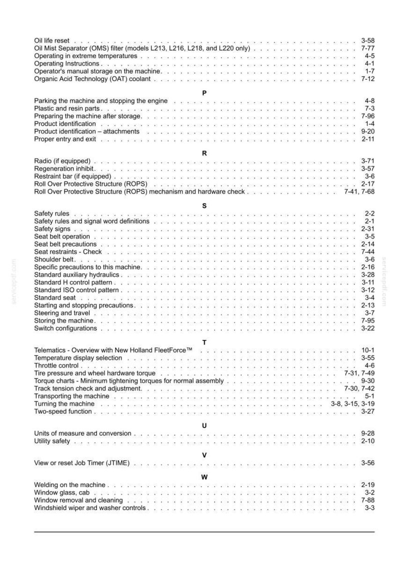 New Holland L213, L216, L218, L220, L221, L228, C227, C232, C237 Tier 4B (final) and Stage Iv Loader Operator Owners Manual | Pdf Download image 11