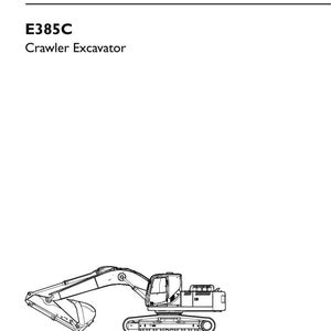 May include: An operator's manual for the E385C crawler excavator. The white cover features black text including the title, part number 47411627, September 2012 date, and the New Holland Construction logo. A black line drawing of the excavator is included.
