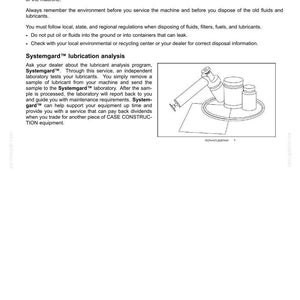 May include: An illustration of maintenance equipment, including a pump, bottles, and containers, is displayed on a white background. The image is part of a document discussing consumables and Systemgard lubrication analysis for machinery.