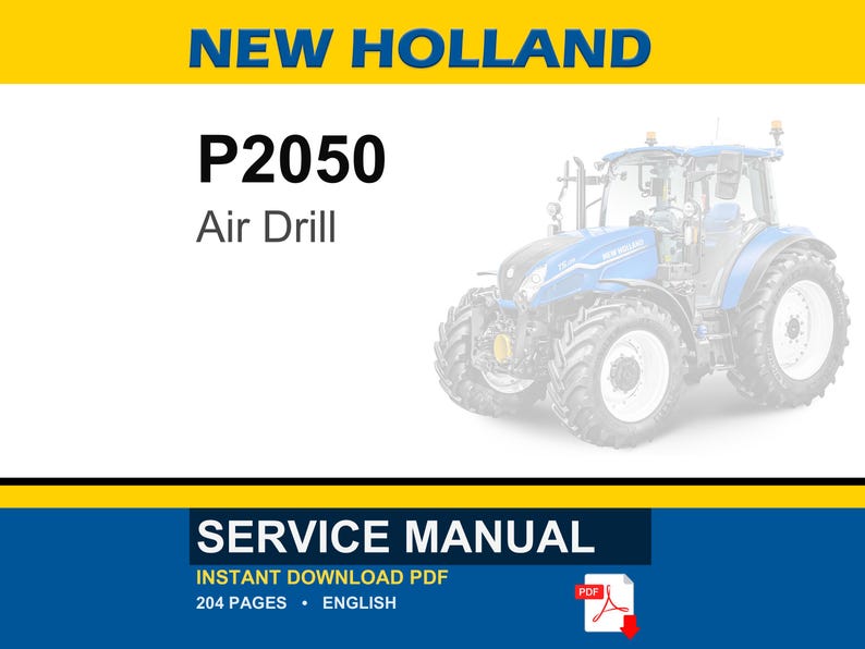 New Holland P2050 Air Drill Service Repair Workshop Manual | Instant PDF Download image 1