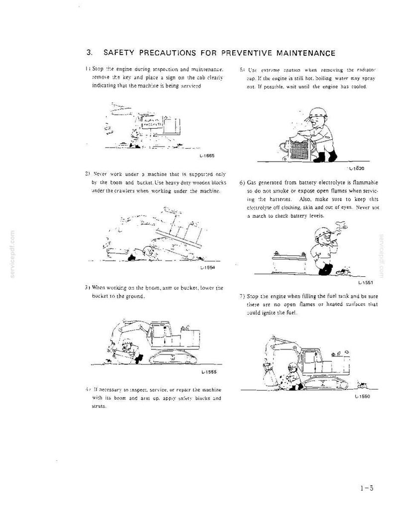 Kobelco MD120LC Hydraulic Excavator Operator Owners Operation Manual | Instant PDF Download image 3