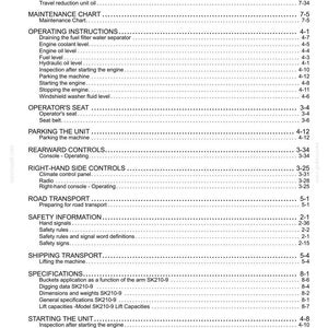 Kobelco SK210-9L Tier 3 Hydraulic Excavator Operator Owners Operation Manual | Instant PDF Download image 9