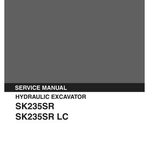 Kobelco Sk235sr SK235SR LC Hydraulic Excavator Service Repair Workshop Manual | Instant PDF Download image 2