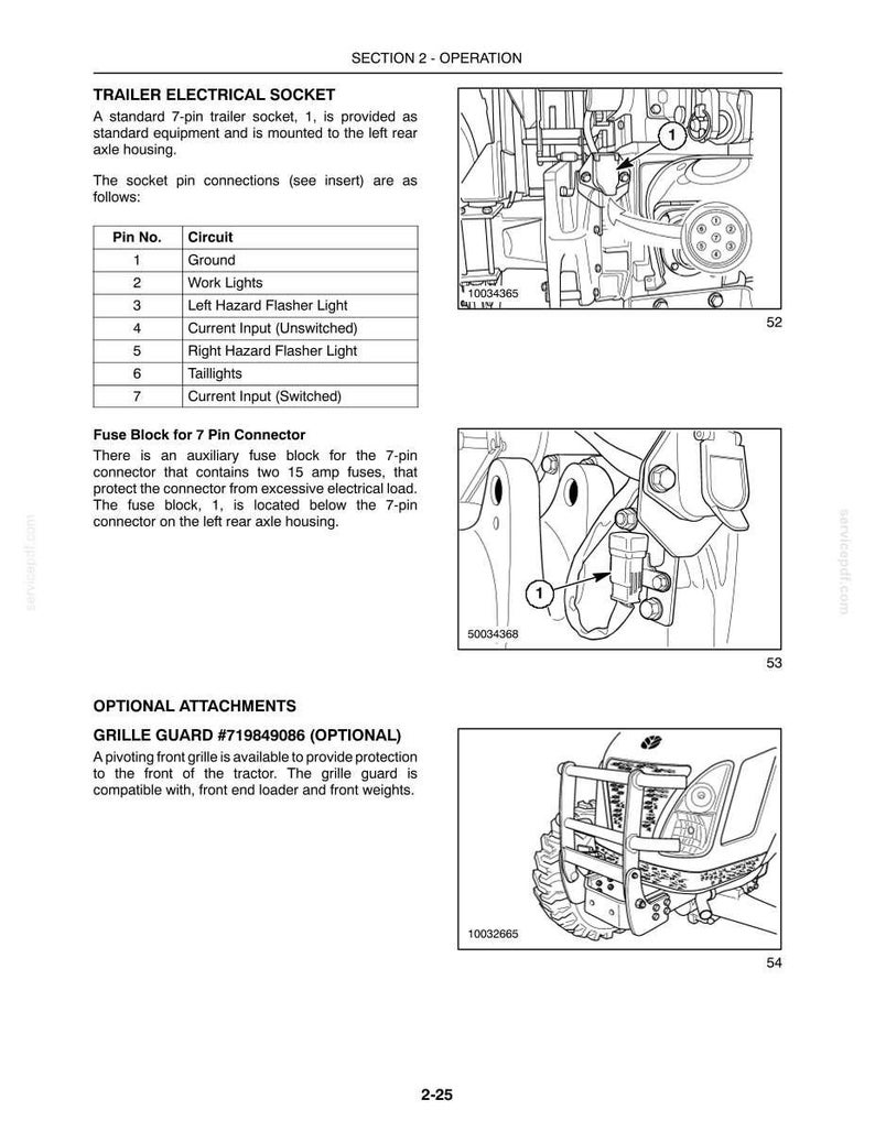 Manual de operación y mantenimiento del tractor New Holland T2410 y T2420 / Descarga instantánea en PDF imagen 6