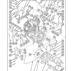 May include: Diagram of pump and motor components, labeled for identification. The image shows various parts, including a motor, pump, and related hardware. Text at the top reads "Hydrostatic drive - Pump and motor components".