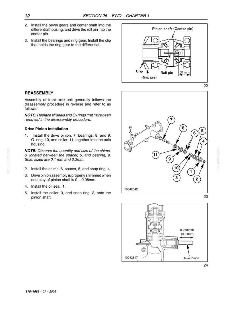 New Holland TZ21D, TZ24D Compact Utility Tractor Service Repair Workshop Manual | Instant PDF Download image 6