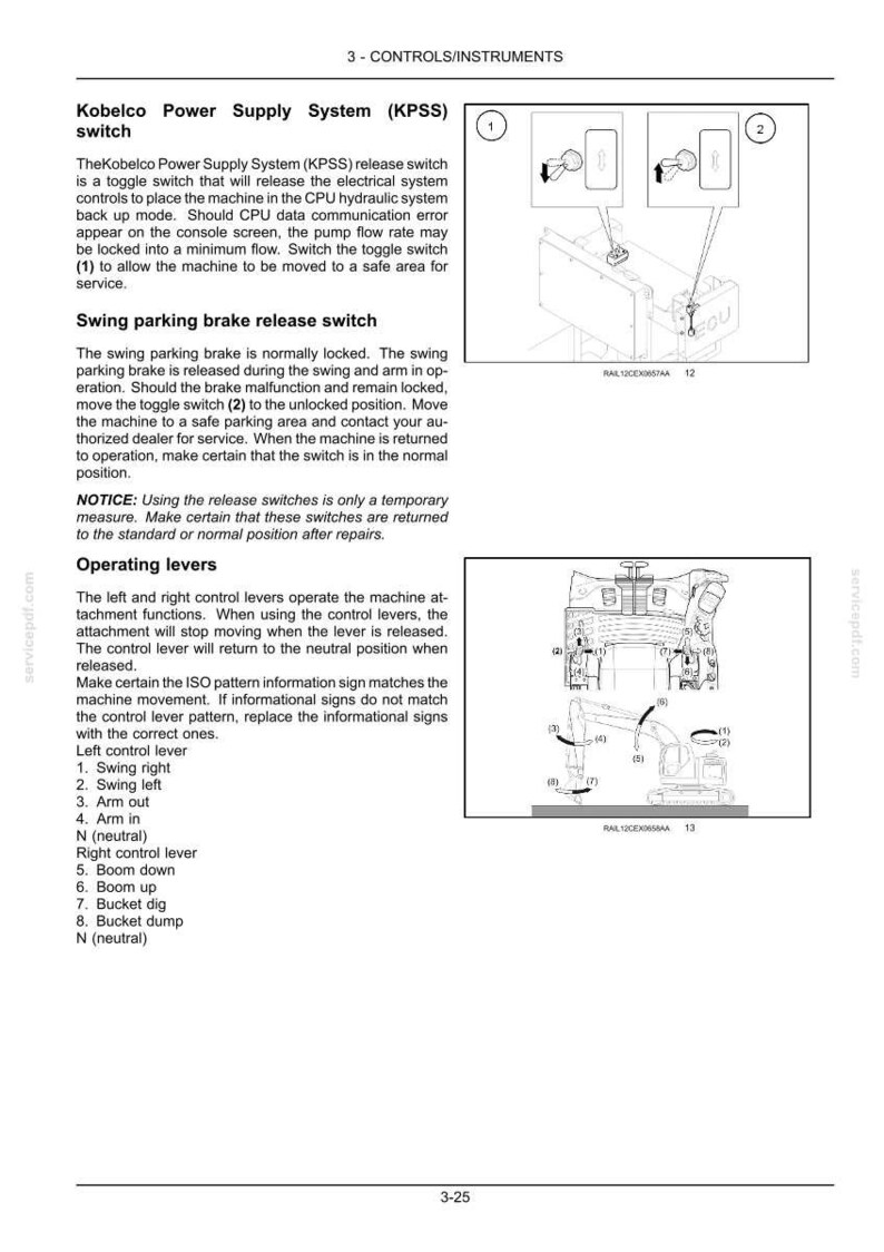 Kobelco ED150-2 Hydraulic Excavator Blade Runner Operator Owners Operation Manual | Instant PDF Download image 5