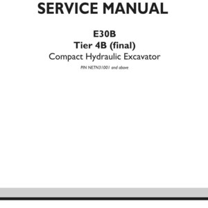 New Holland E30B Tier 4B (final) Compact Hydraulic Excavator Service Repair Workshop Manual | Instant PDF Download image 3