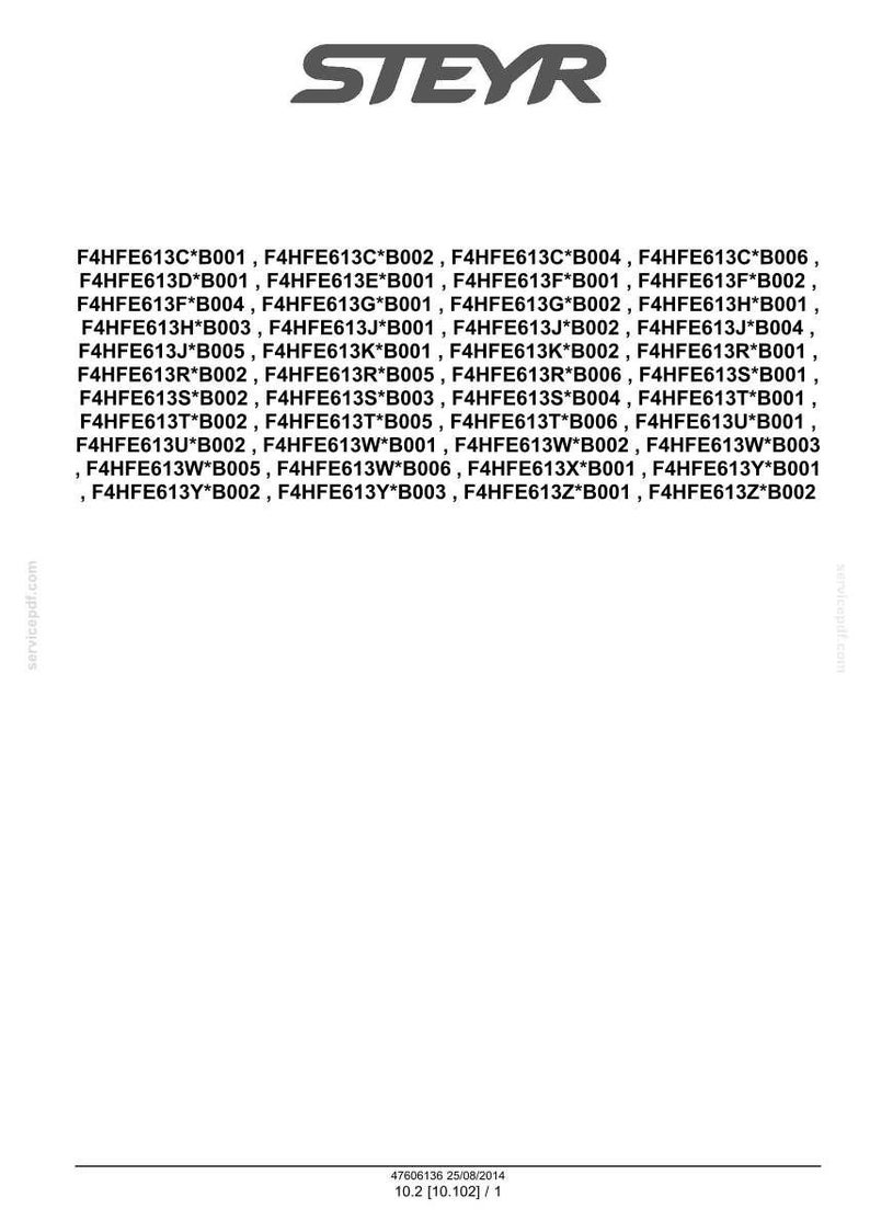 Steyr Nef Tier 4B ( final ) F4DFE413, F4DFE613, F4HFE413, F4HFE613 Motor Wartungsheft Reparatur Werkstattheft | PDF-Download Bild 5