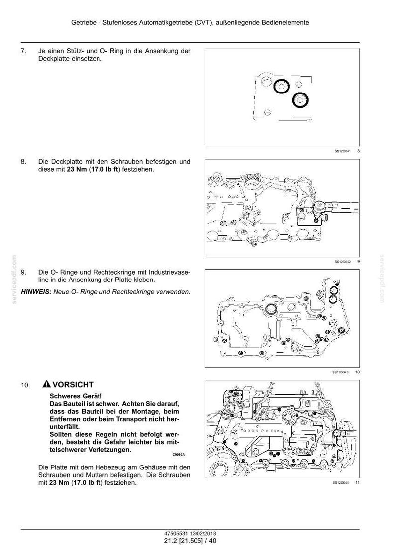Steyr Cvt 6140, Cvt 6150, Cvt 6160, Cvt 6175, Cvt 6195 Traktor Wartungshandbuch Reparatur Werkstatthandbuch | PDF-Download image 7
