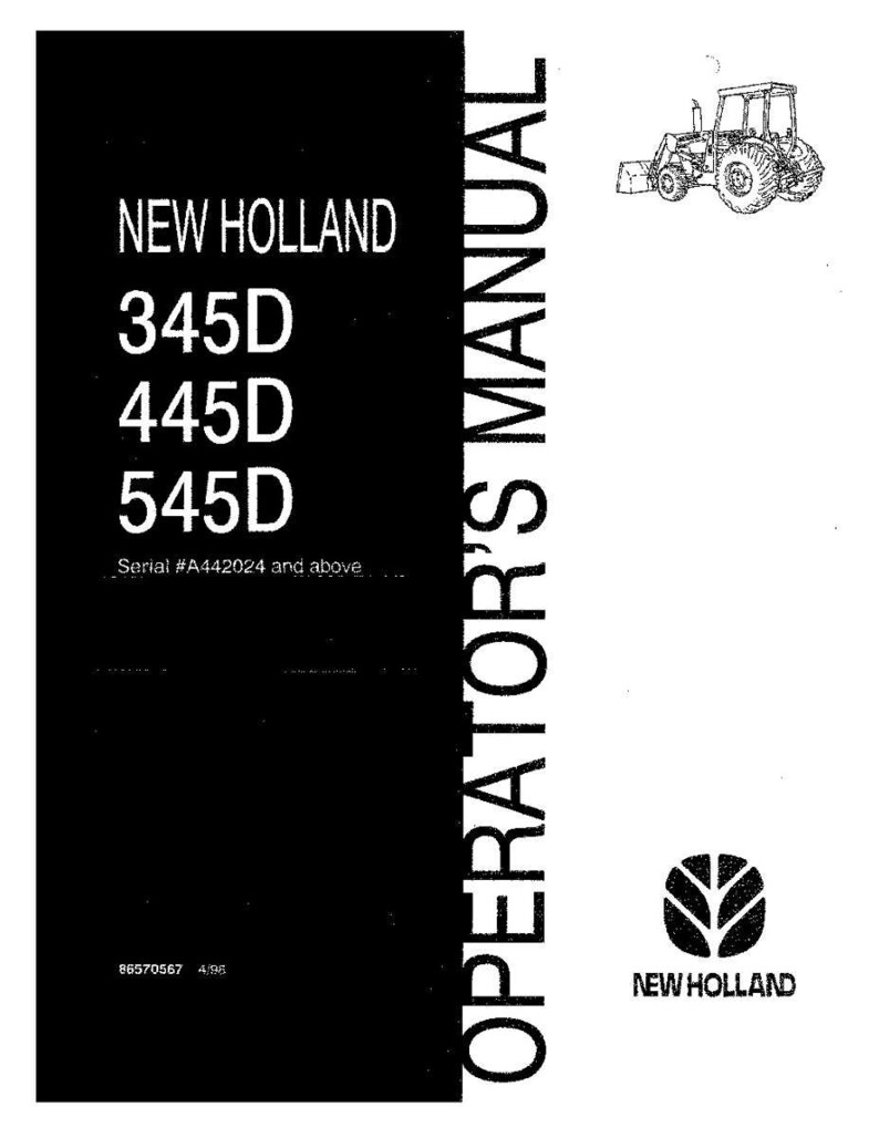 New Holland 345d, 445D, 545D Tractor Loader Backhoe Operator Owners Operation Manual | Instant PDF Download image 3