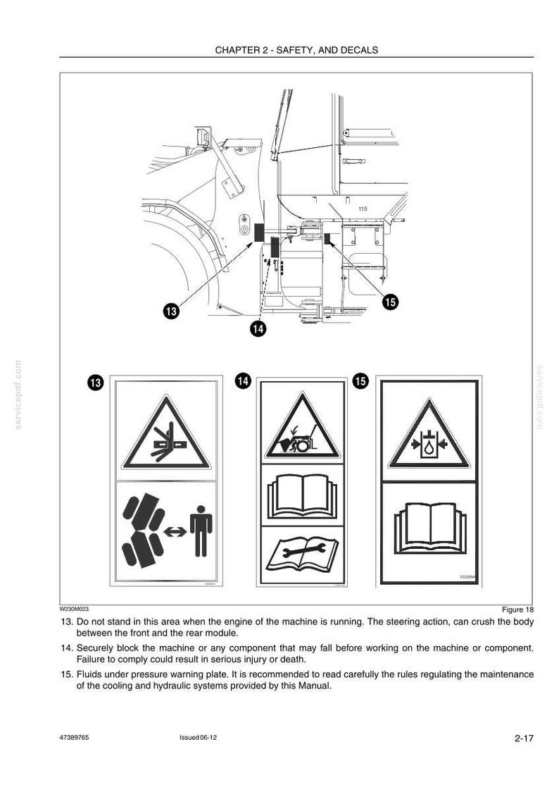 New Holland W190C Wheel Loader Operator Owners Operation Manual | Instant PDF Download image 4