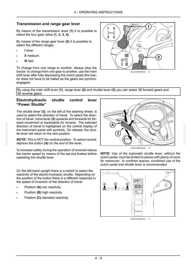 Manual de operación y mantenimiento del tractor New Holland T5.95, T5.105, T5.115 / Descarga instantánea en PDF imagen 6