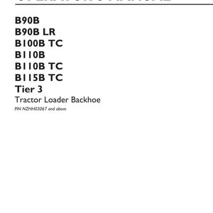 New Holland B90b, B100b, B110b, B115b LR TC Tier 3 Tractor Operator Owners Operation Manual | Instant PDF Download image 3