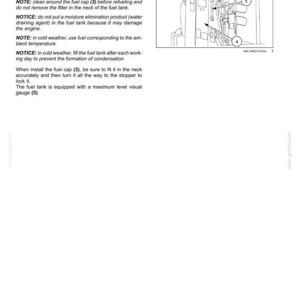 K&ouml;nnte beinhalten: Eine Seite aus einem technischen Handbuch mit dem Titel 3 - CONTROLS AND INSTRUMENTS, die eine schwarz-wei&szlig;e Strichzeichnung einer Kraftstofftankanlage zeigt. Das Diagramm enth&auml;lt die nummerierten Hinweise 3, 4 und 5 sowie Anweisungen zum Kraftstofftank.