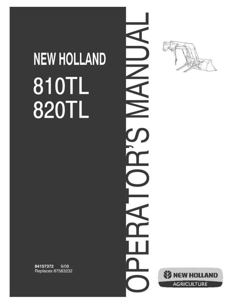 New Holland 810TL, 820TL Tractor Loader Backhoe Operator Owners Operation Manual | Instant PDF Download image 3