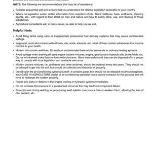 May include: A page from a manual with the title "Foreword - Ecology and the environment." The text provides recommendations on handling chemicals, oils, and waste to protect the environment. It includes helpful hints and safety advice.